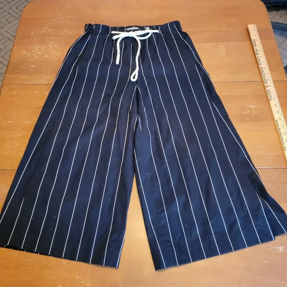 Vince Skinny Stripe Slit Culotte Wide Leg Palazzo Pants Size S - Picture 8 of 16
